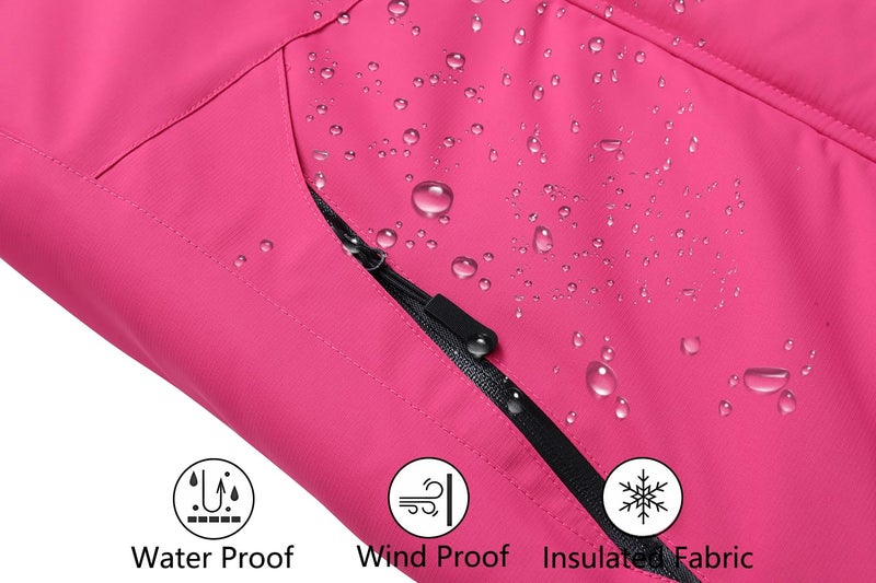 MOERDENG Women's Waterproof Ski Jacket Warm Winter Snow Coat Mountain Windbreaker Hooded Raincoat Jacket - Image 5